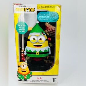 GEMMY AIRDORABLE MINIONS BOB CHRISTMAS ELF 2ft Tall USB NO BATTERY PACK!